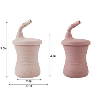 PandaEar 12PCS Silicone Baby Feeding Set | 2 Sectioned Baby Suction Plate, 2 Baby Bibs, 2 Toddler Cup, 4 Baby Spoons & 2 Baby Forks | Baby Led Weaning Supplies, Onesize