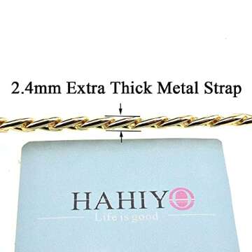 HAHIYO Gold Purse Chain Strap 47.2" for Bag Comfort