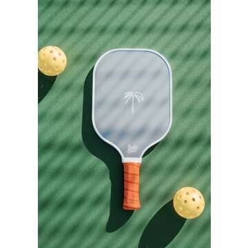 Rally Club Pickleball Paddles for Men & Women | Carbon Fiber and Polymer Honeycomb Composite Core | Lightweight Durable | Uniquely Designed Stylish Pickleball Set & Single Paddles | Palmer