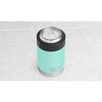 YETI Rambler Vacuum Insulated Stainless Steel Colster, Seafoam DuraCoat