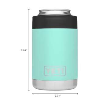 YETI Rambler Vacuum Insulated Stainless Steel Colster, Seafoam DuraCoat