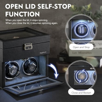 KRYPTEUM Double Watch Winder & Jewelry Organizer