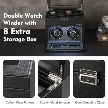 KRYPTEUM Double Watch Winder & Jewelry Organizer