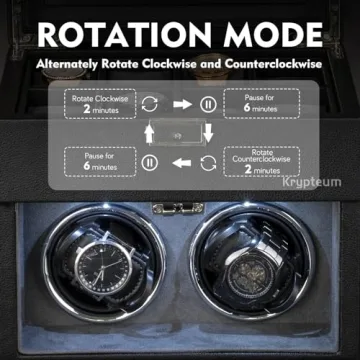 KRYPTEUM Double Watch Winder & Jewelry Organizer