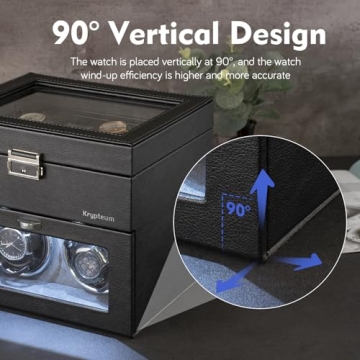 KRYPTEUM Double Watch Winder & Jewelry Organizer