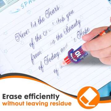 YOYTOO Erasable Gel Pens, 6 pcs Retractable Cartoon Spinning Erasable Pens Clicker Fine Point 0.5 mm, Make Mistakes Disappear, Blue Ink for Journaling Drawing Writing Planner Back to School