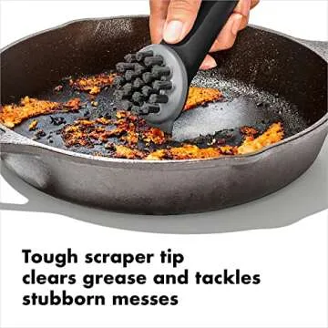 OXO Good Grips Cast Iron Brush for Effective Cleaning