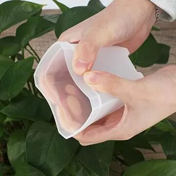 KINGLAKE 3inch Nursery Pots,24 Pcs Thick Plastic Square Planter Pots,Flower Plant Container Seed Starting Transplanting Pots (Clear)