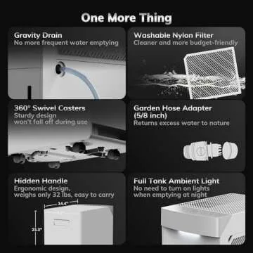 AEOCKY 4500 Sq.Ft Energy Star Dehumidifier 74 Pint