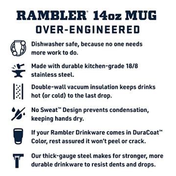 YETI 14 oz Rambler Mug with MagSlider Lid in Rescue Red