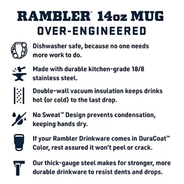 YETI 14 oz Rambler Mug with MagSlider Lid in Rescue Red