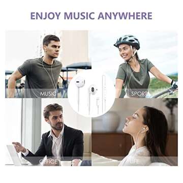 2 Packs iPhone Headphones Earbuds with Lightning Connector(Built-in Mic & Volume Control)[MFi Certified] Headphones support for iPhone 14/13/12/SE/11/XR/XS/X/7/7Plus/8/8Plus Support All iOS System