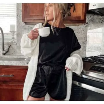 Ekouaer Satin Pajamas for Women Luxury Silk Comfort Set