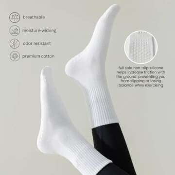 Non-Slip Grip Socks for Women - Perfect for Pilates & Yoga