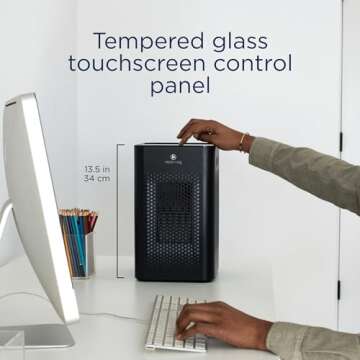 Medify MA-25 Air Purifier with True HEPA H13 Filter | 825 ft² Coverage in 1hr for Allergens, Smoke, Wildfires, Odors, Pollen, Pet Dander | Quiet 99.9% Removal to 0.1 Microns | Black, 1-Pack