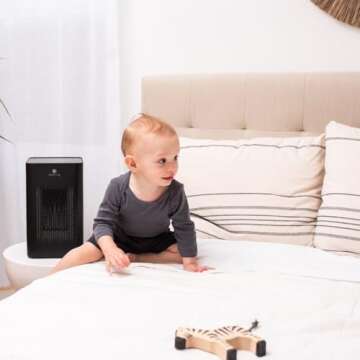 Medify MA-25 Air Purifier with True HEPA H13 Filter | 825 ft² Coverage in 1hr for Allergens, Smoke, Wildfires, Odors, Pollen, Pet Dander | Quiet 99.9% Removal to 0.1 Microns | Black, 1-Pack