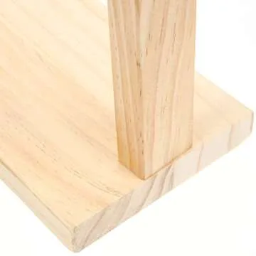 Kisangel Ribbon Storage Organizers Wood Ribbon Rack Holder Craft Ribbon Spool Storage Tool for Wrapping Paper Wreath Making Supplies