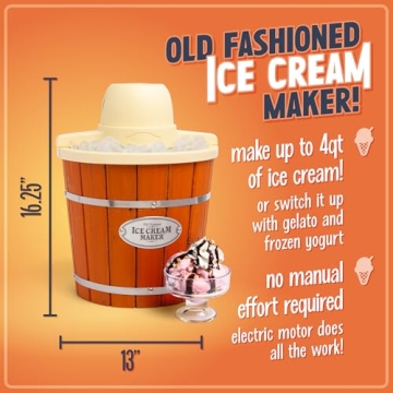 Nostalgia Electric Ice Cream Maker - Make Homemade Treats