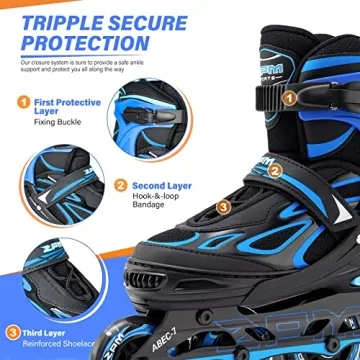 2PM SPORTS Adjustable Light Up Inline Skates for Kids