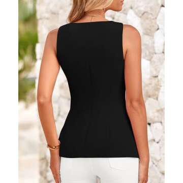 BTFBM Womens Stylish Sleeveless Suit Vests for All Occasions