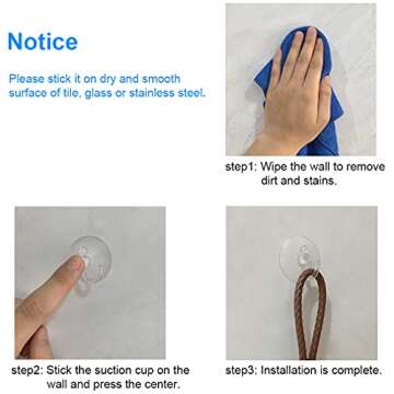 LuluEasy 12 Pieces Small Suction Cups with Hooks 1.2 inch Clear Plastic Sucker Hooks for Glass Window Wall Festivals Parties Theme Carnival Decoration Door Bathroom Kitchen