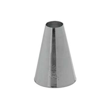 Ateco # 807 - Plain Pastry Tip .56'' Opening Diameter- Stainless Steel