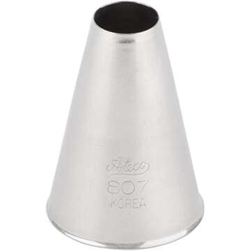 Ateco # 807 - Plain Pastry Tip .56'' Opening Diameter- Stainless Steel