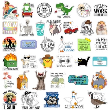 Chivertion 400 Pcs Funny Stickers for Adults - Waterproof Cool Stickers for Water Bottles, Laptops, ...