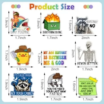 Chivertion Funny Stickers Pack, 400 Pcs Waterproof Humor Stickers
