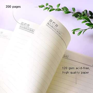 Ruled Journal Notebook, Hardcover Magnetic Clasp Cove, Personal Professional Lined Notebooks, with Pen Loop，Medium 5.7 x 8.3 inches, 120 GSM Thick Paper Gifts Gray