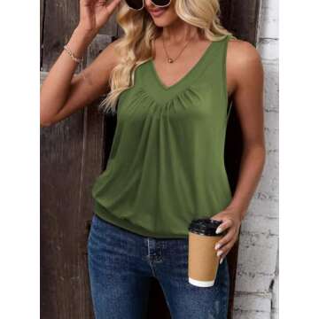 Stylish Zeagoo V Neck Tank Tops for Women - Casual Essential