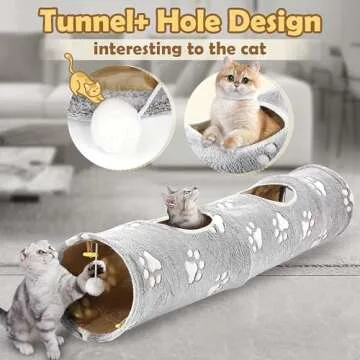 BETOPET Cat Tunnel for Indoor Cats and Small Pets