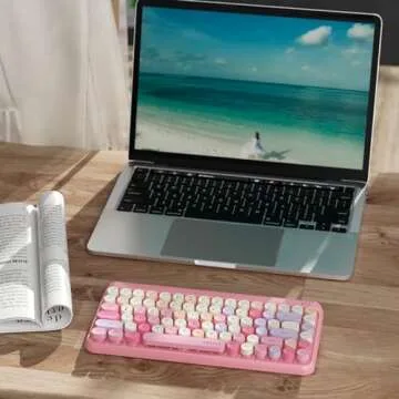 UBOTIE Retro Bluetooth Keyboard for Stylish Typing Charm