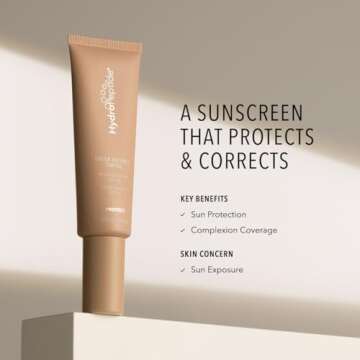 HydroPeptide Solar Defense Tinted Moisturizer with Sunscreen, SPF 30 Face Antioxidant 1.7 Ounce