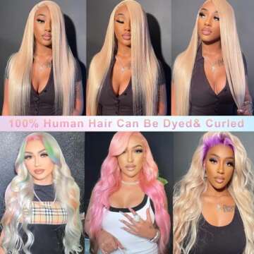 ALSZIQIHR 613 Lace Front Wig Human Hair 613 Frontal Wig Straight Blonde Lace Front Wigs Human Hair Pre Plucked with Baby Hair 180% Density 10A blond wig 30 inch Virgin Hair