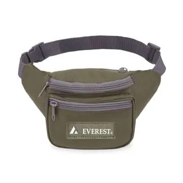 Everest Signature Waist Pack - Junior for Kids, Olive Color, Adjustable Size