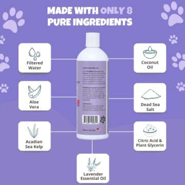 Petbiotics Lavender Dog Shampoo - All-Natural Gentle Wash