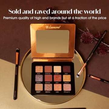 Lamora Nude Bronze Eyeshadow Palette for Vibrant Looks