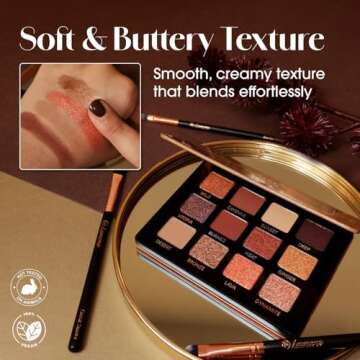 Lamora Nude Bronze Eyeshadow Palette for Vibrant Looks