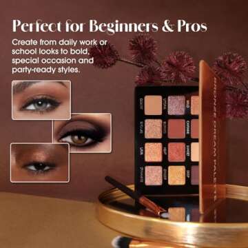 Lamora Nude Bronze Eyeshadow Palette for Vibrant Looks