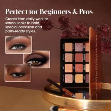 Lamora Nude Bronze Eyeshadow Palette for Vibrant Looks