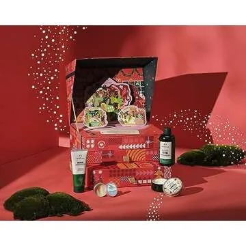 The Body Shop 25-Piece Holiday Beauty Deluxe Advent Calendar, 25-Piece Holiday Gift Set