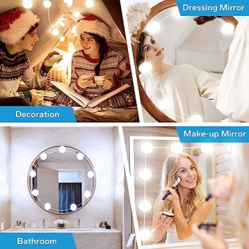 Dimmable LED Vanity Mirror Lights with 10 Bulbs