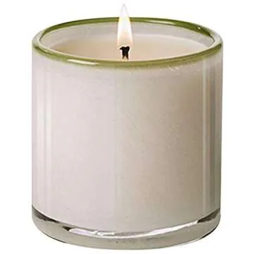 LAFCO New York Classic Candle, Feu de Bois - 6.5 oz - 50-Hour Burn Time - Reusable, Hand Blown Glass Vessel - Made in The USA