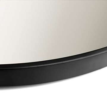 MORIGEM 31.5" Round Metal Frame Mirror