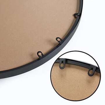 MORIGEM 31.5" Round Metal Frame Mirror
