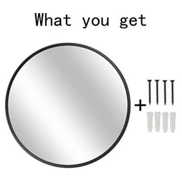 MORIGEM 31.5" Round Metal Frame Mirror