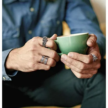 Stylish TIGRADE Feather Angel Wing Stainless Steel Ring