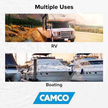 Camco Brass Water Pressure Regulator with Gauge- Helps Protect RV Plumbing and Hoses from High-Pressure City Water - Easy Read Gauge (40064)