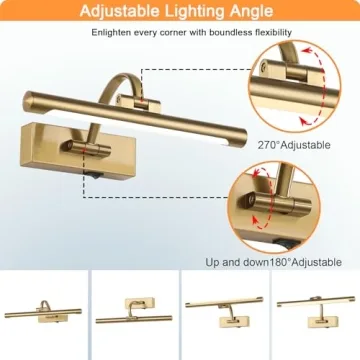Stylish and Adjustable Tassuowell Picture Light for Your Artwork